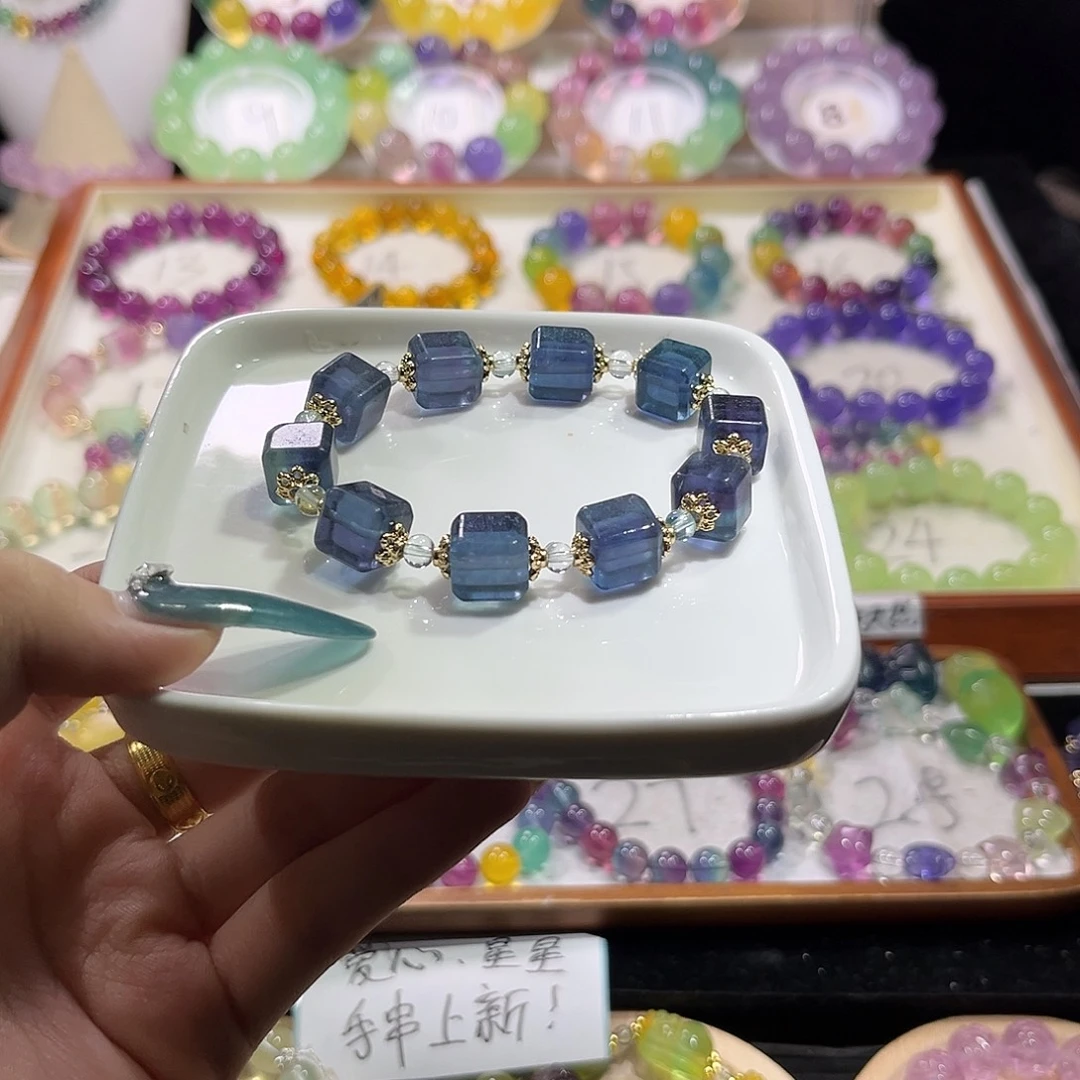 未镶嵌手链萤石方糖