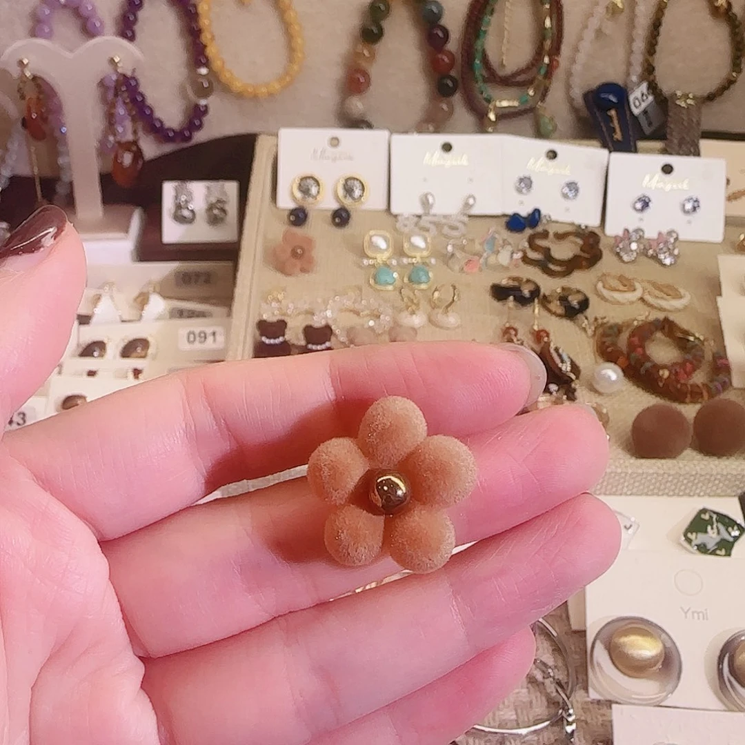 仿珍珠铜合金925银耳钉