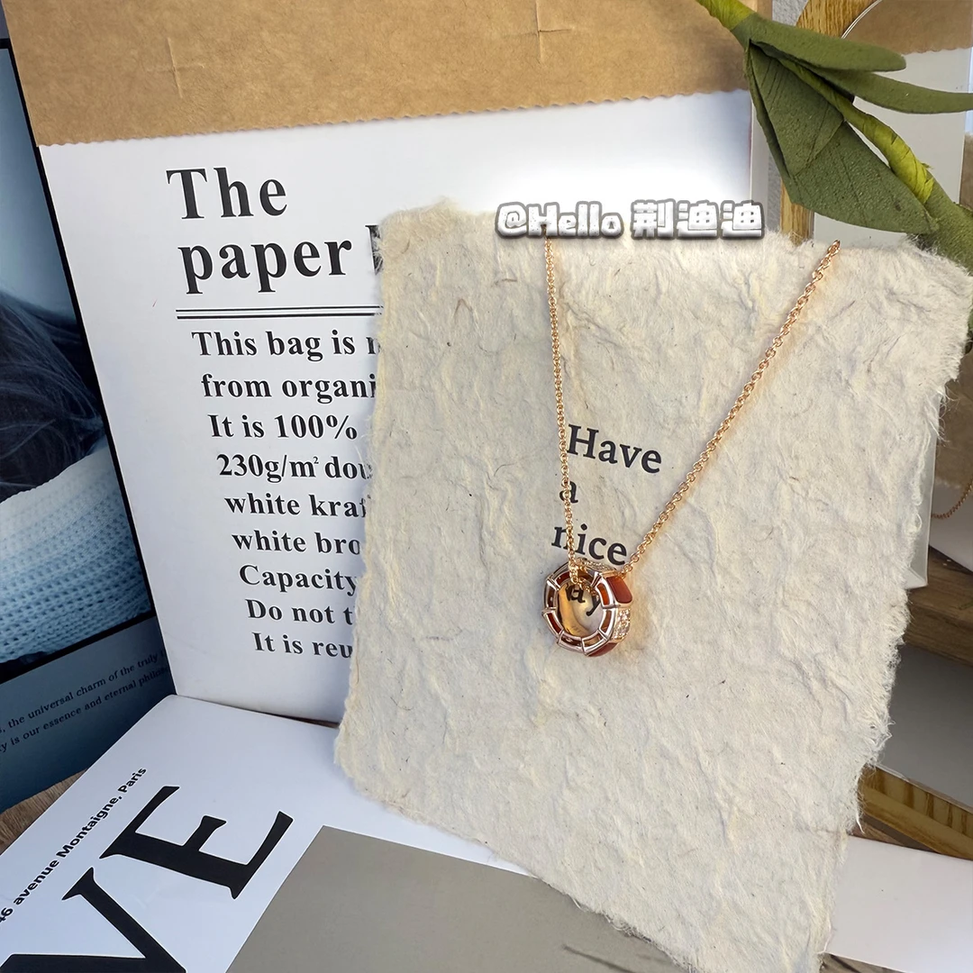 铜合金锆石项链 铜合金时尚简约蛇形圈圈项链XL-1015