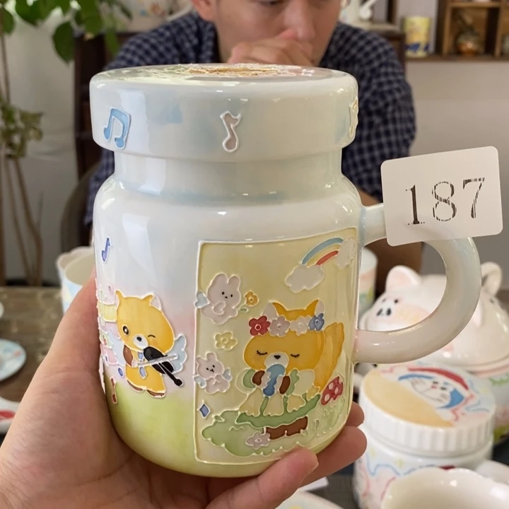 瓷片景德镇釉下彩手绘