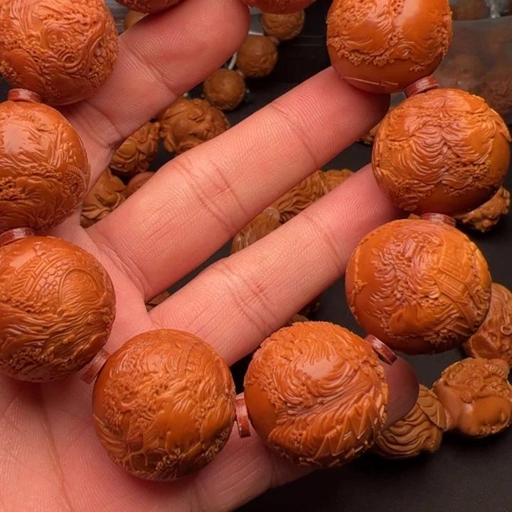 低***子手串/手链橄榄核橄榄核雕刻的设计