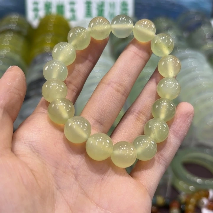 ****鹅蛇纹石玉合金手镯天然