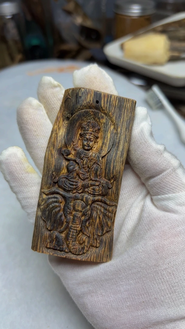 白棋普贤6*8精雕牌