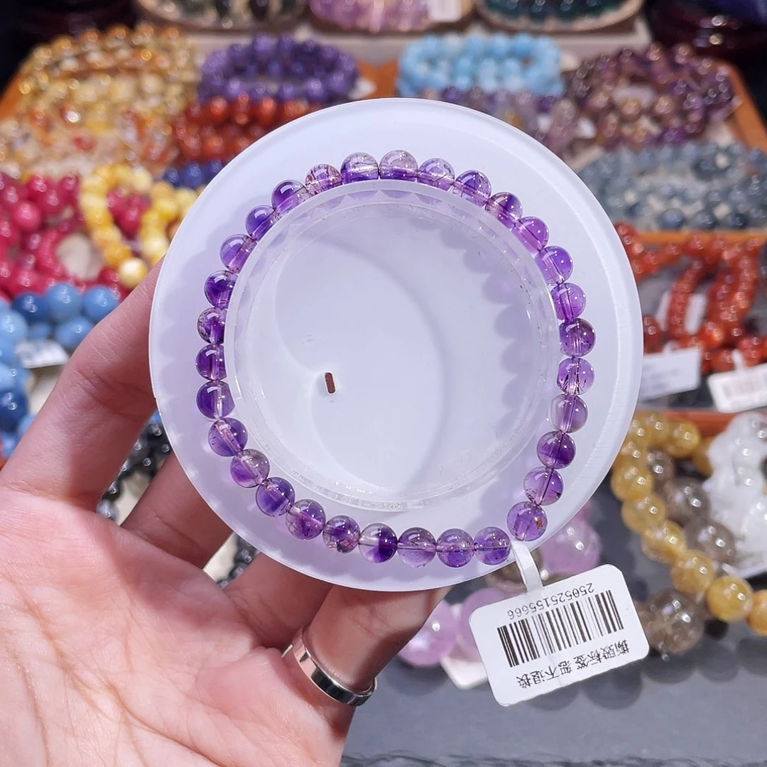 未镶嵌水晶手链紫梅金草莓6