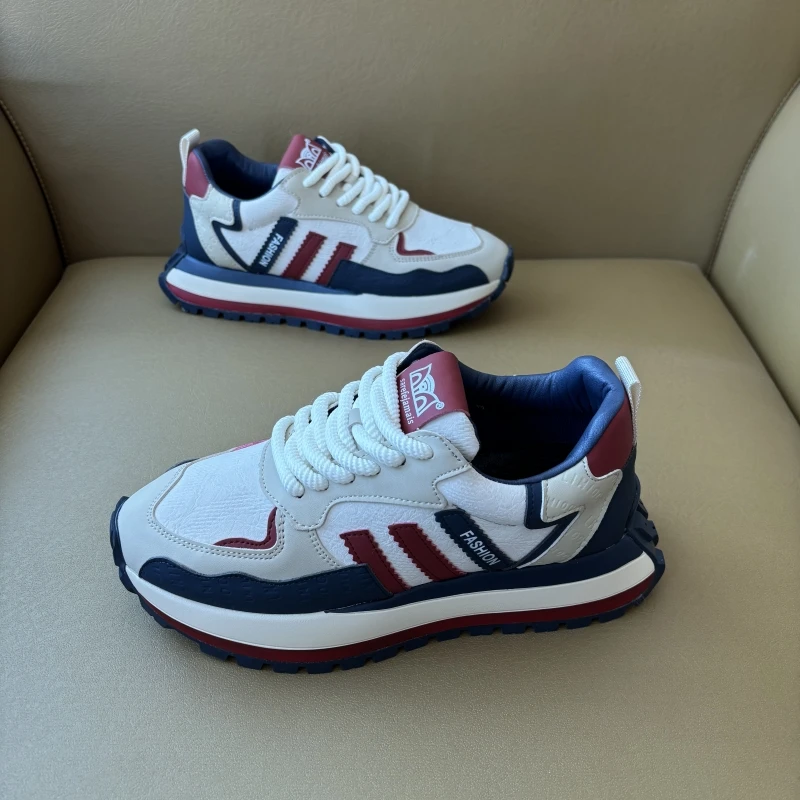 【66-89】广东断码尾货男鞋潮鞋 皮革拼接 阿甘鞋38-44运动休闲鞋