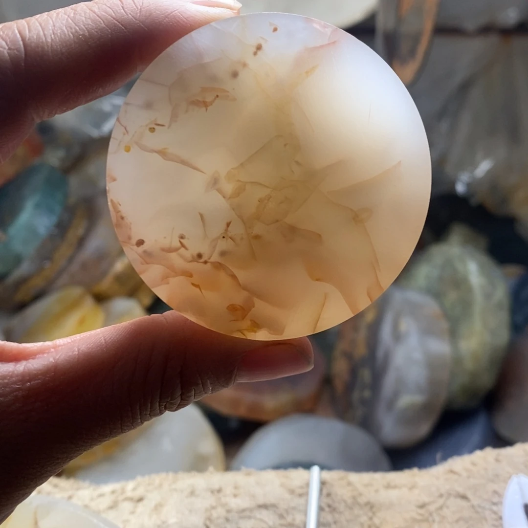 定制玛瑙圆牌一个