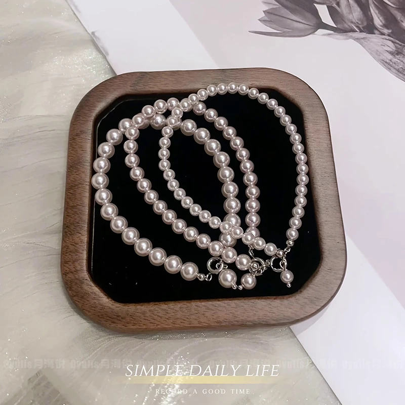 合金仿珍珠手链 施家珍珠手链女轻奢小众手串简约设计高级感手饰