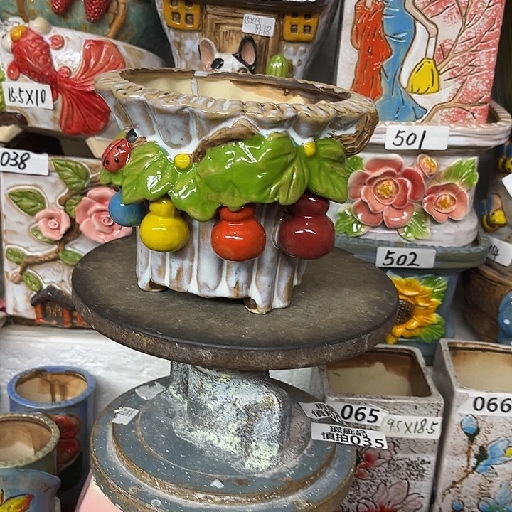 粗陶材质多肉花盆