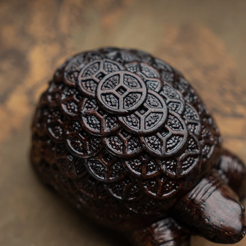 XIANYUAN/仙源黑檀龟把件一只