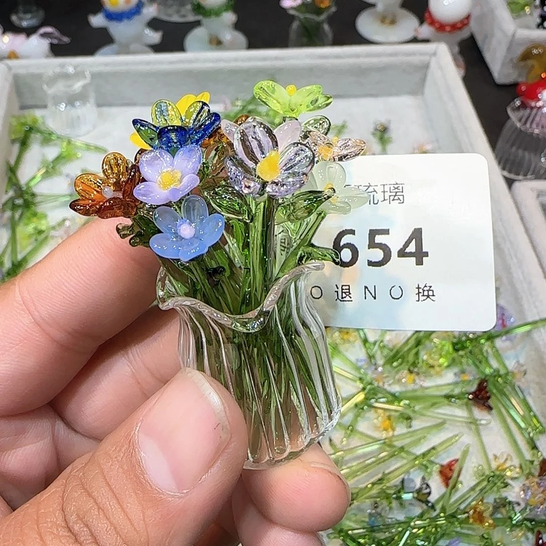 琉璃手工艺品654插花