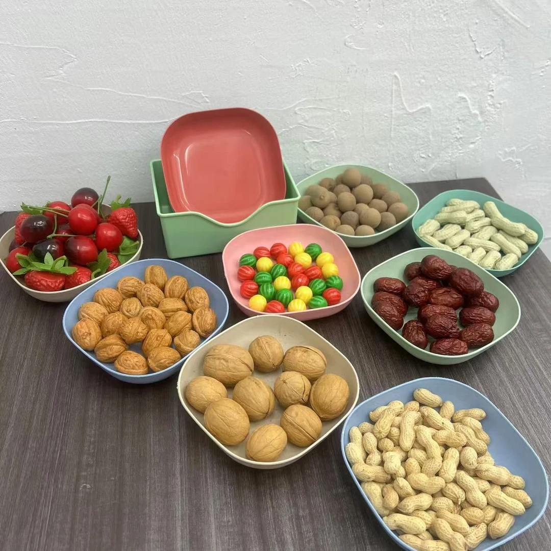 （随机颜色）加厚餐桌垃圾盘碟吐骨碟40个碟+4个底座【汤姆粉丝专属】