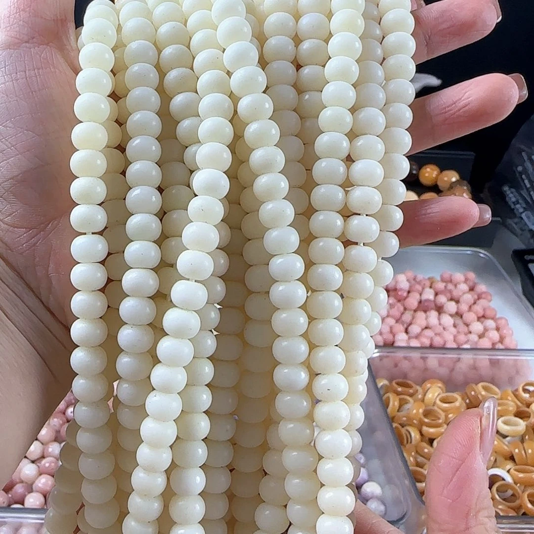 菩提根/象牙果手串有灰7×9白苹果100+14备珠