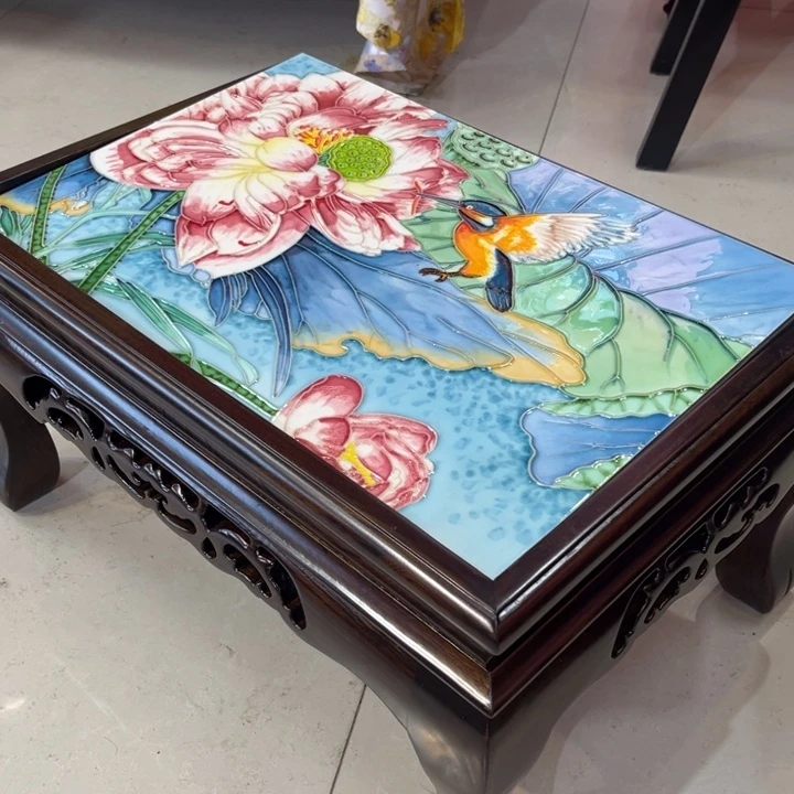 加大款瓷板画艺术作品飘窗桌