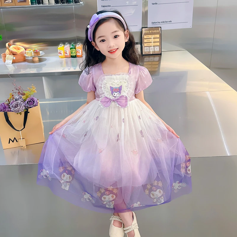 库洛米裙子女童夏2025新款洋气儿童夏季连衣裙女宝宝夏装公主纱裙