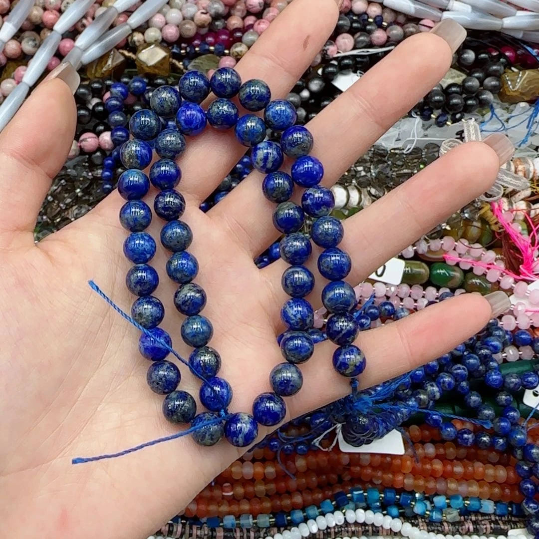 玛瑙/玉髓未镶嵌珠宝半成品天然青金一条卡8
