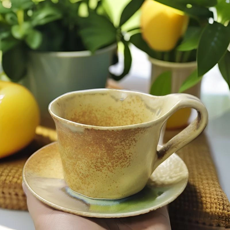 窑变陶瓷防烫釉下彩主人杯复古风格家用品茗情侣茶杯