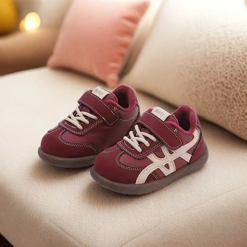 1-3岁男女宝宝加绒棉鞋板鞋秋冬季保暖学步鞋防滑软底婴儿机能鞋