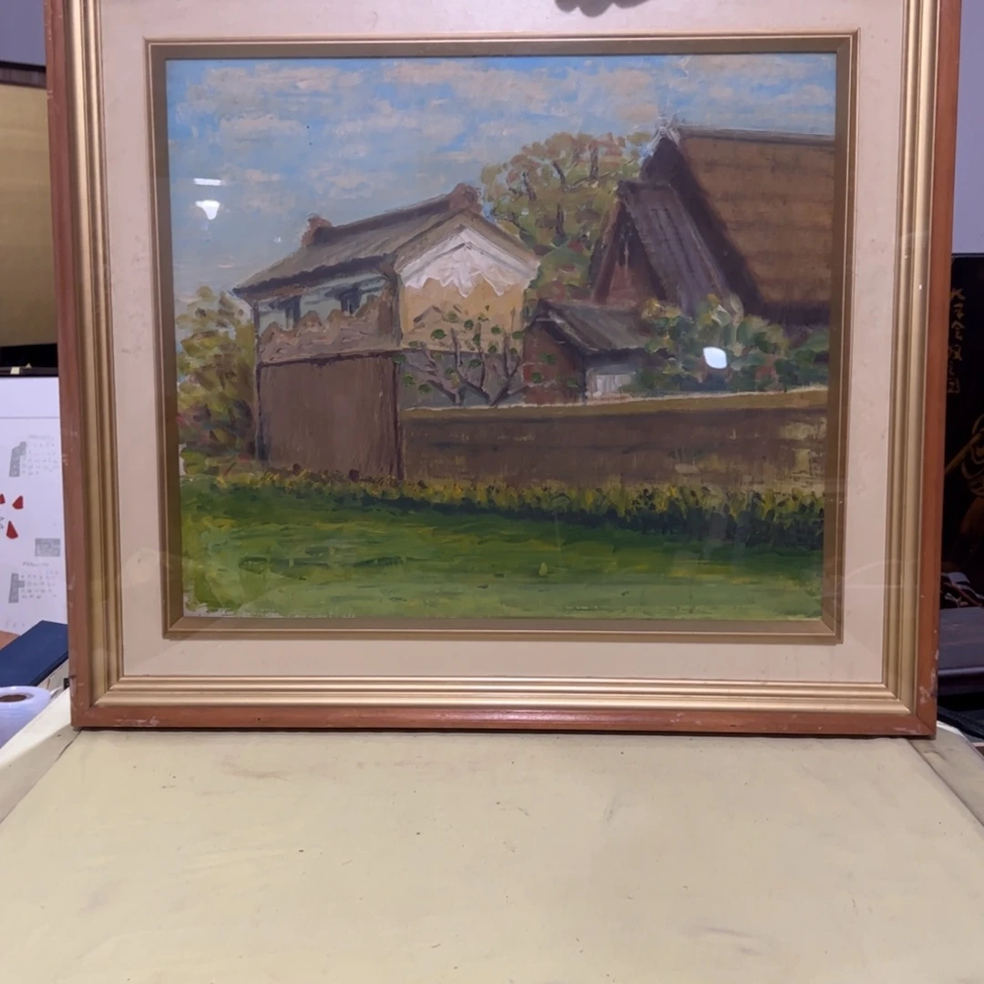 绘画d**大屏风框画油画版画回流