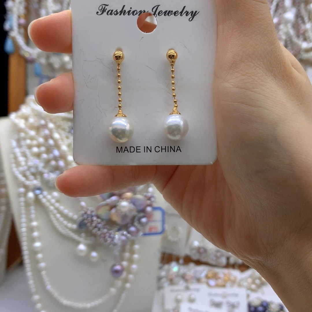 合金淡水珍珠项链耳饰