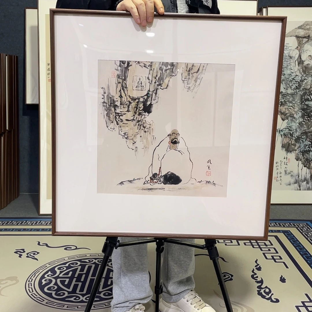 国画手绘画作品带框60/60