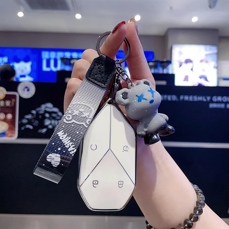 适用于比亚迪方程豹5车钥匙套新款豹5保护壳豹8豹3豹五车包扣用品