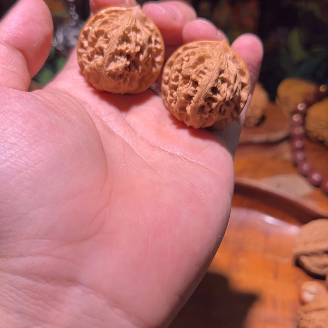 文玩核桃吊坠39精修秦皇岛元宝一对