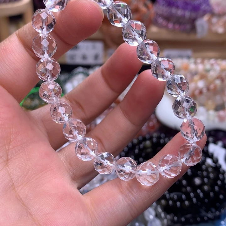 未镶嵌手串水晶8白水钻切