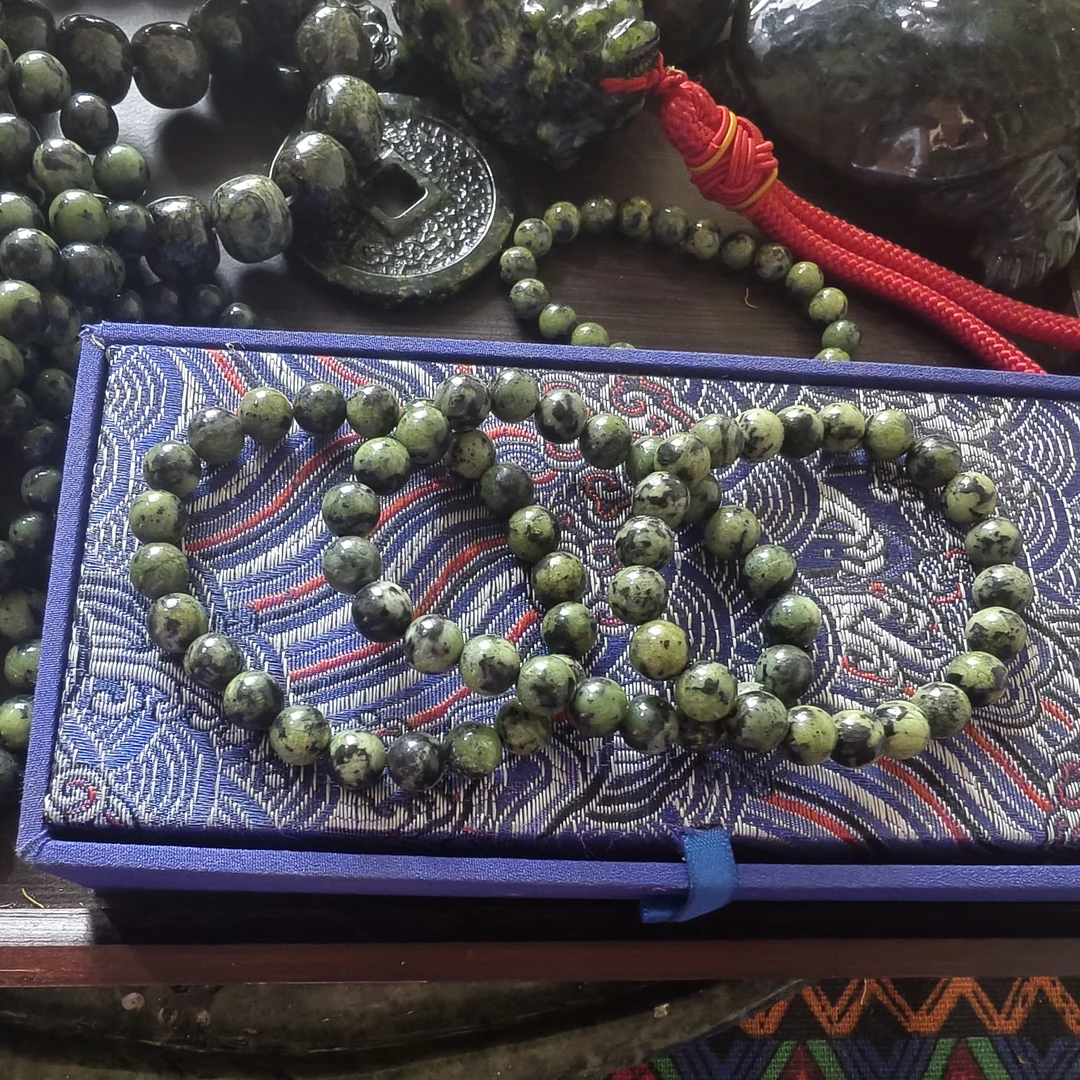 【茗草坊】西藏药王石强磁高冰精品藏玉手串多样发货