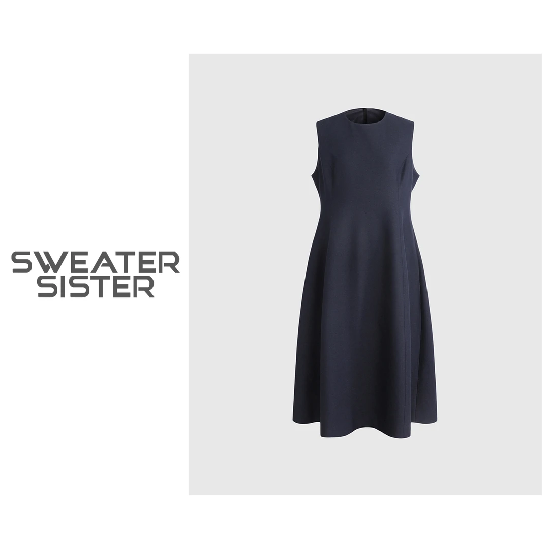 高级感复古休闲无袖收腰气质连衣裙女209-2025537