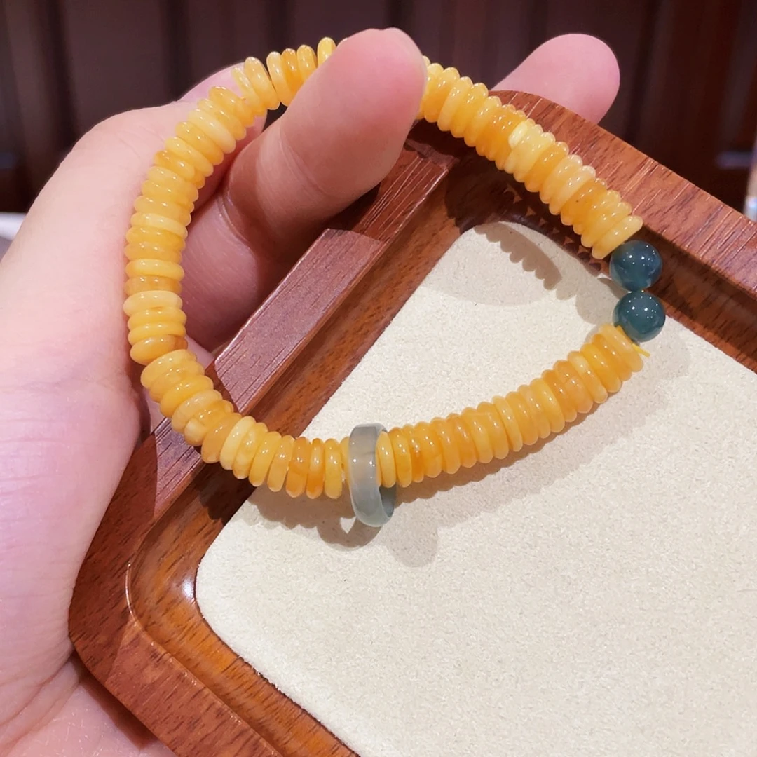 未镶嵌蜜蜡手链手串