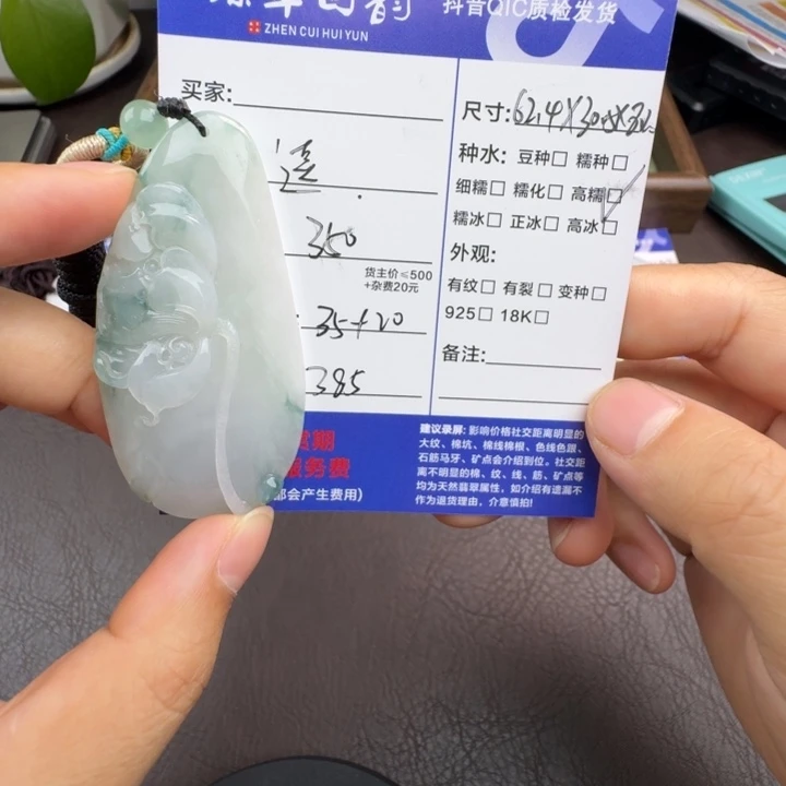 翡翠未镶嵌颈饰吊坠