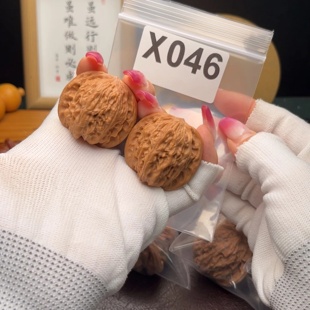 文玩核桃把件37磨盘x 046