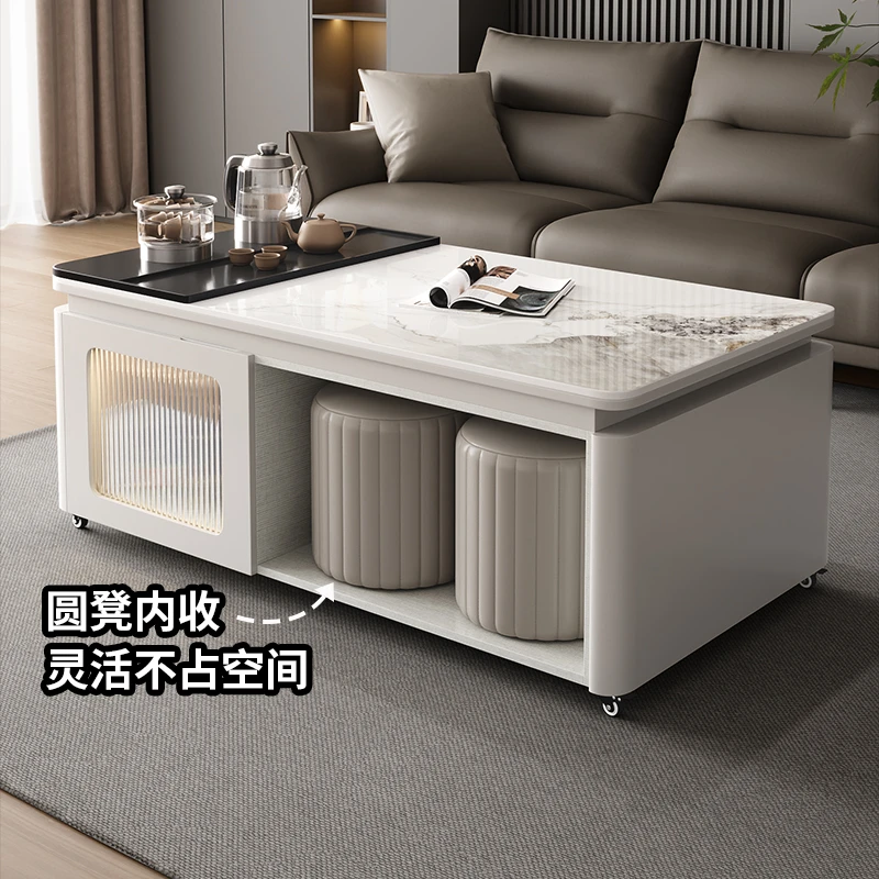 客厅茶具茶几烤漆客厅功夫茶几轻奢茶几拆卸方形可移动两用