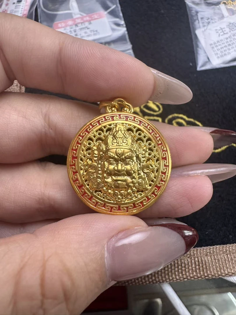 【足金999】烧蓝黄财神 5D （编码2601002）