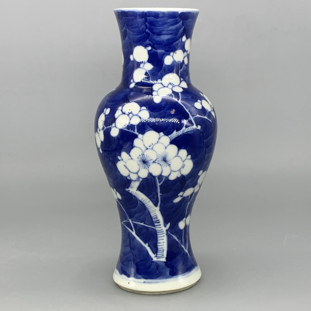 62509270*清光绪青花冰梅纹观音尊/瓷器六/江苏省文物总店/MM