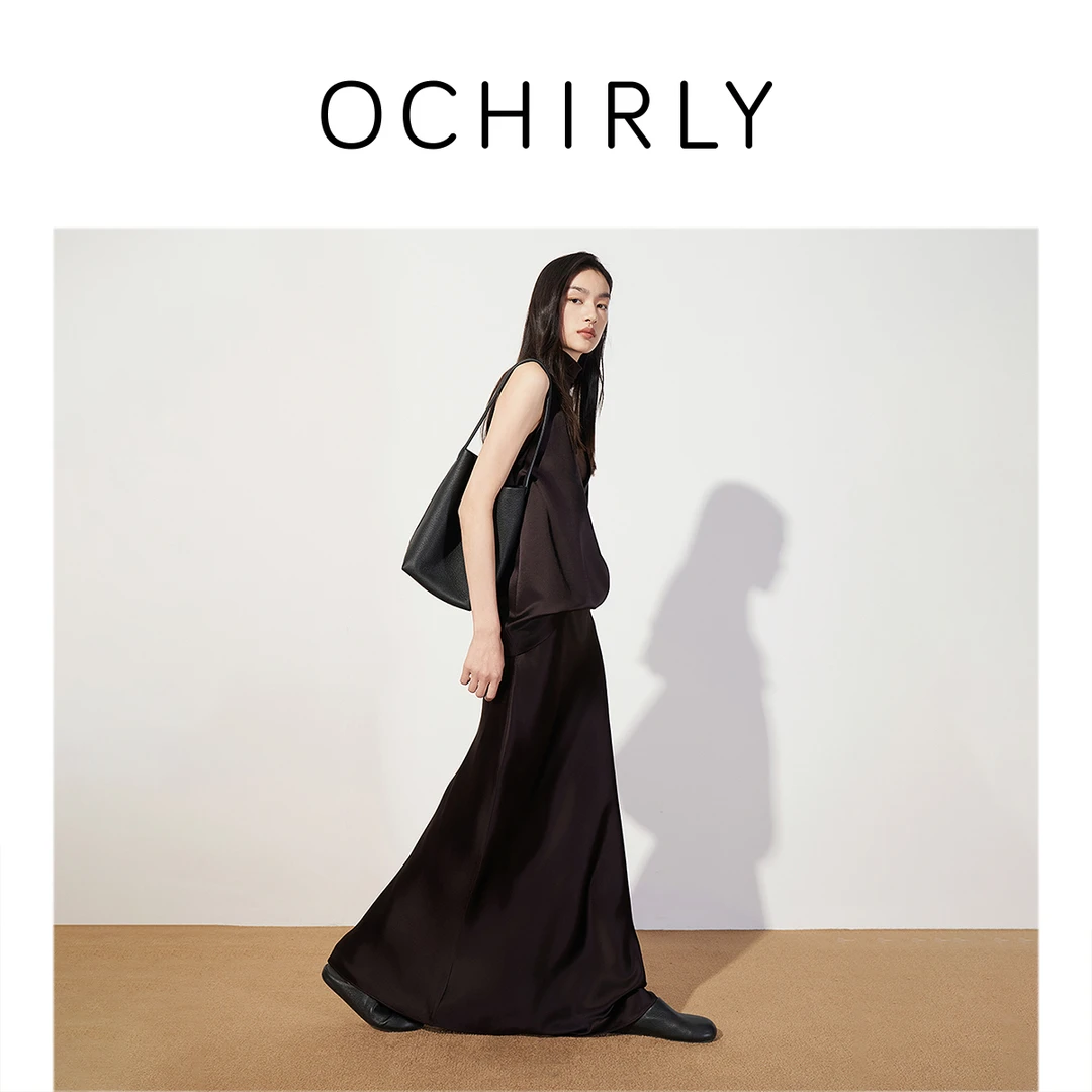 【新品】OCHIRLY欧时力醋酸缎面鱼尾裙半身裙长裙包臀高级2025秋