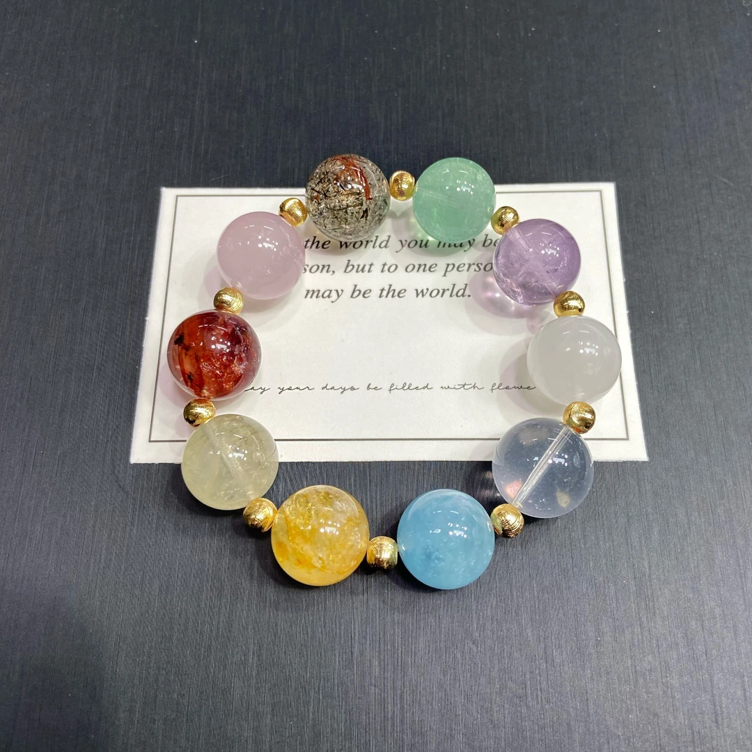 A110【镜花水月】天然水晶原创设计手串多样性发其一