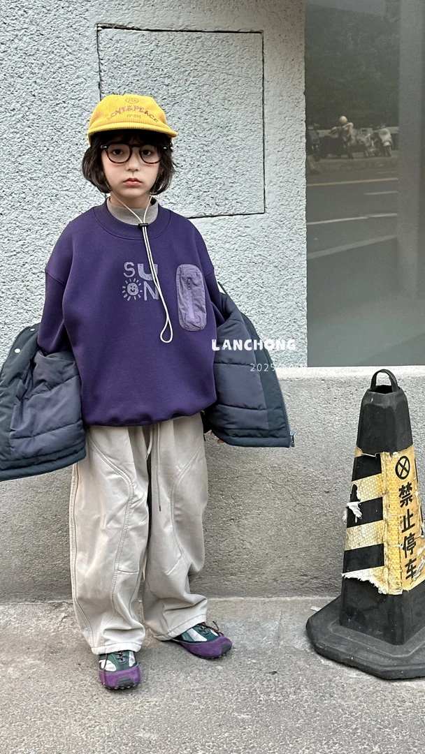 【两色可选】览虫25年新款深秋冬季 31039 加绒 休闲卫衣100#