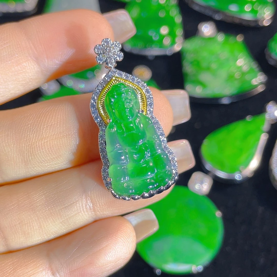 翡翠未镶嵌颈饰天然