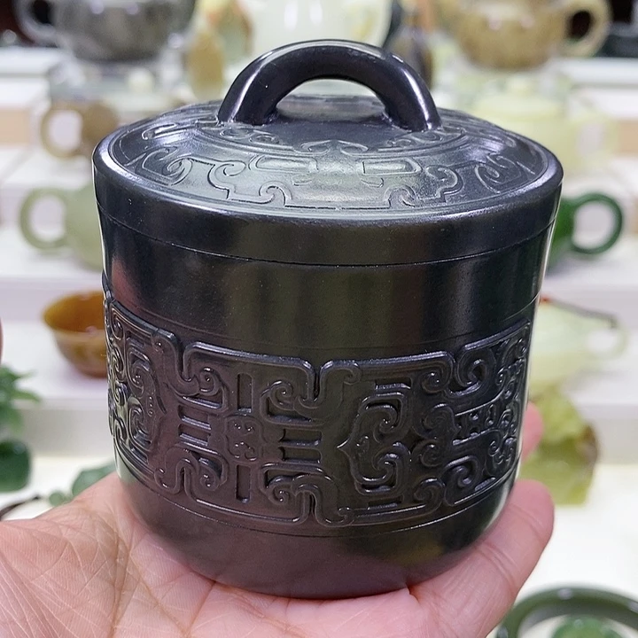 未镶嵌和田玉挂件茶叶罐