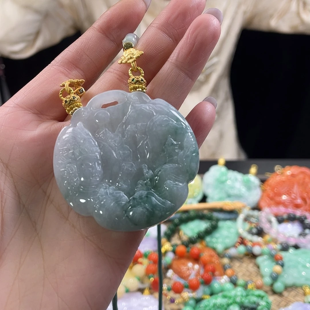翡翠颈饰未镶嵌代编织