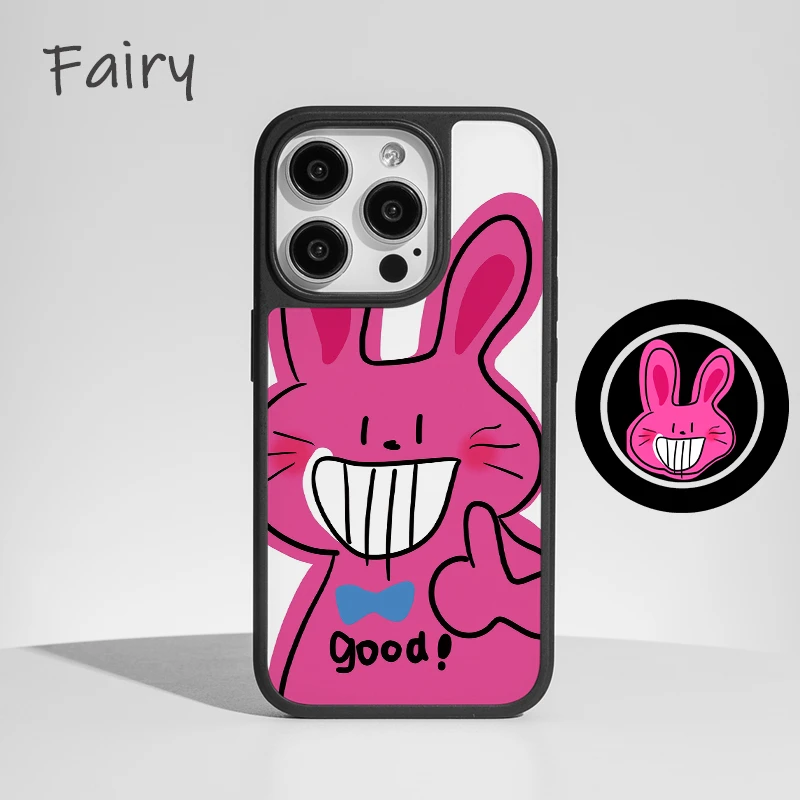 点赞兔子适用苹果16promax手机壳iphone15新款14/13可爱12磁吸