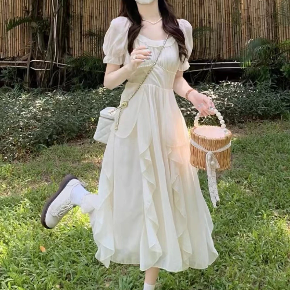 【1201-1300】小欣修身气质复古连衣裙