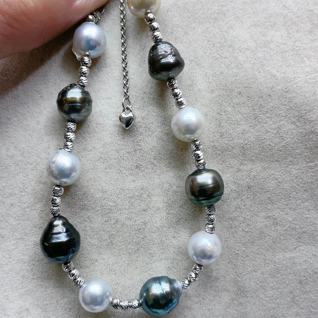 海水珍珠手绳银S925镶嵌