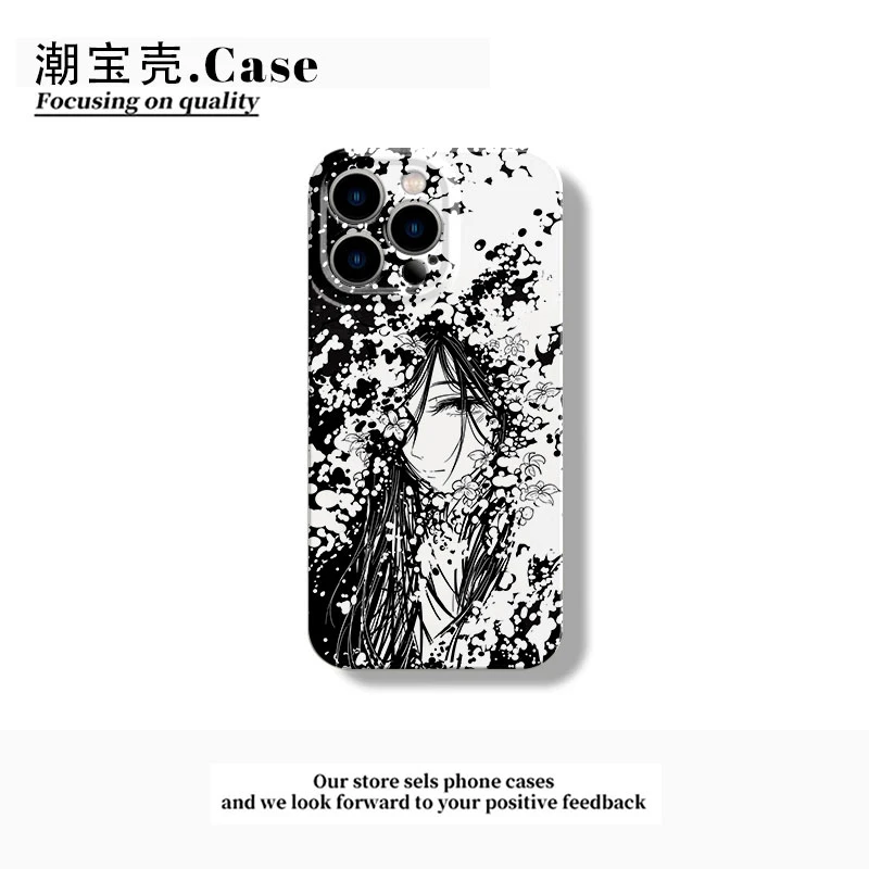 潮宝壳原创花影女孩适用iPhone16pro手机壳15小众12promax个性ins