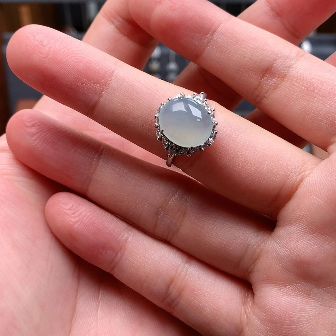 翡翠银S925镶嵌颈饰雪***仗0265