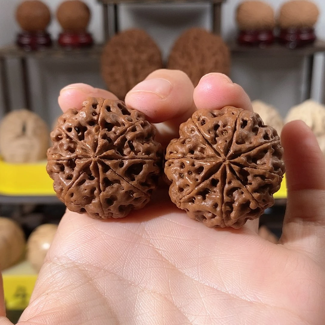 文玩核桃把件7瓣金刚34