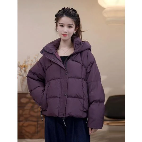 2025新款冬季棉服女短款宽松连帽显瘦气质棉服防风保暖加厚棉袄