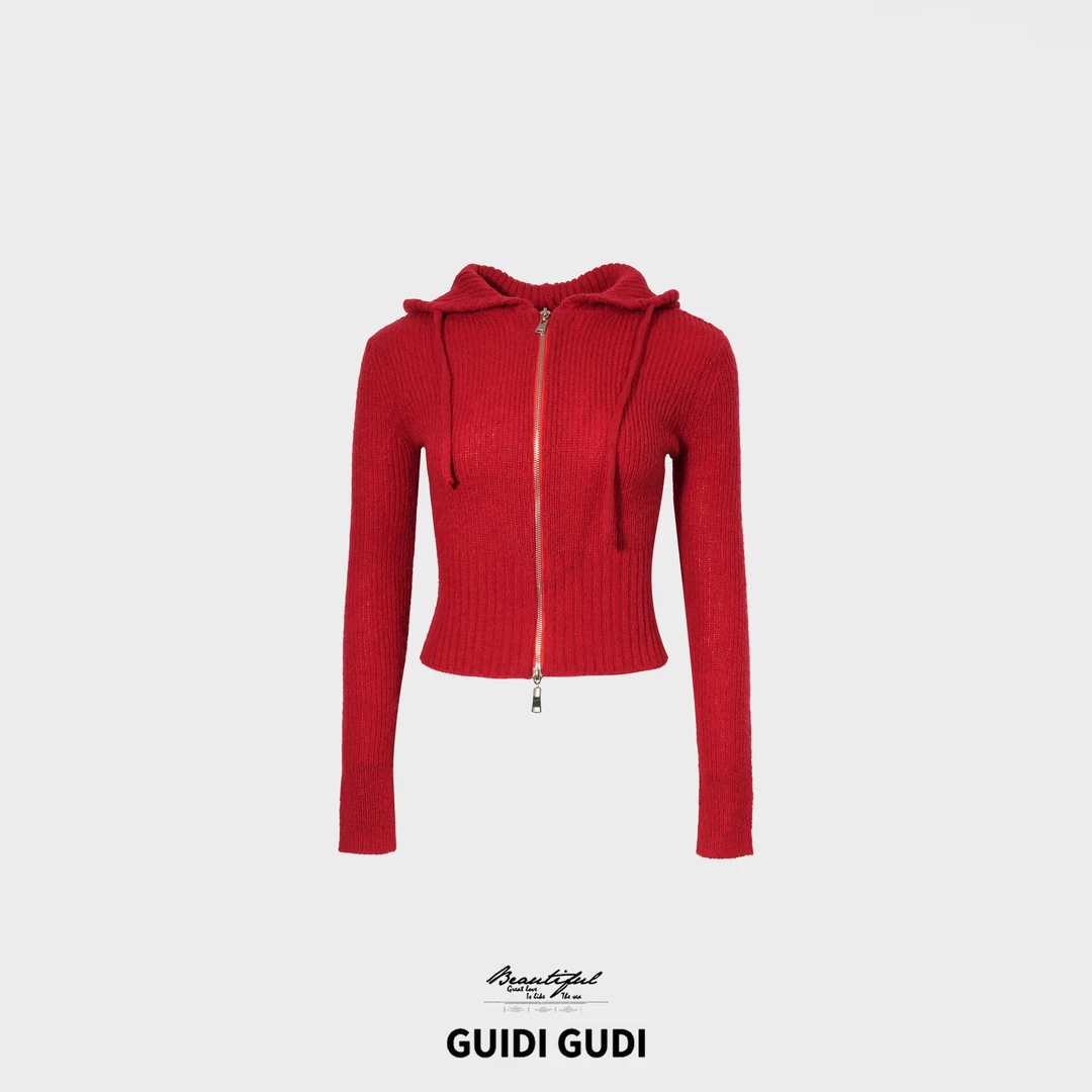 GUIDI GUDI【晚舟】高级感修身显腰气质休闲风外套/黄加蓝