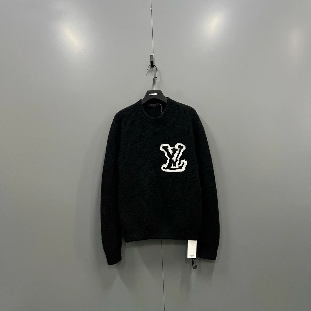 未使用 LouisVuitton/路易威登 (ll) 嵌花针织毛衣 M码/017469